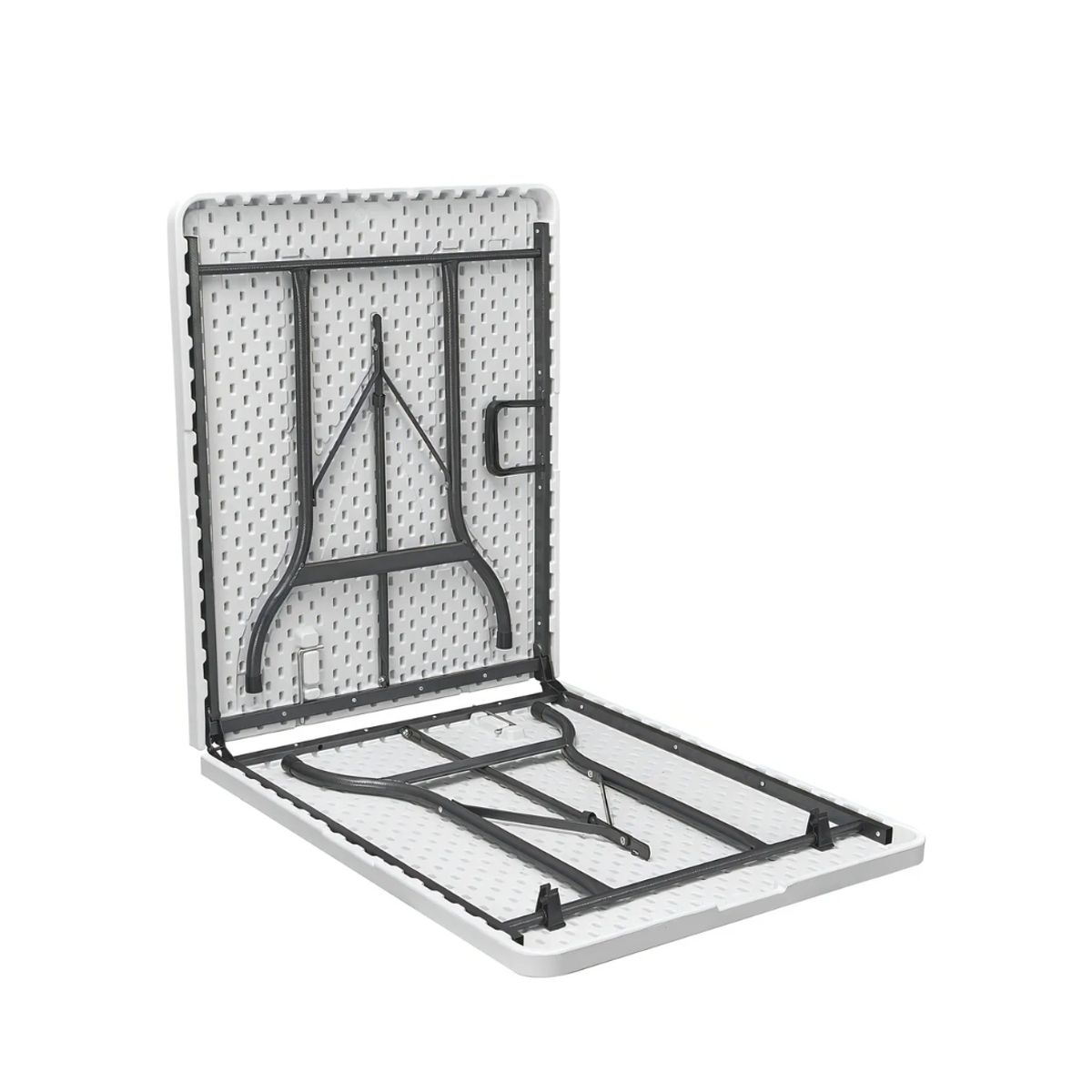 GENERICO - Solana mesa maleta plegable 180 cm x 75 cm camping blanca