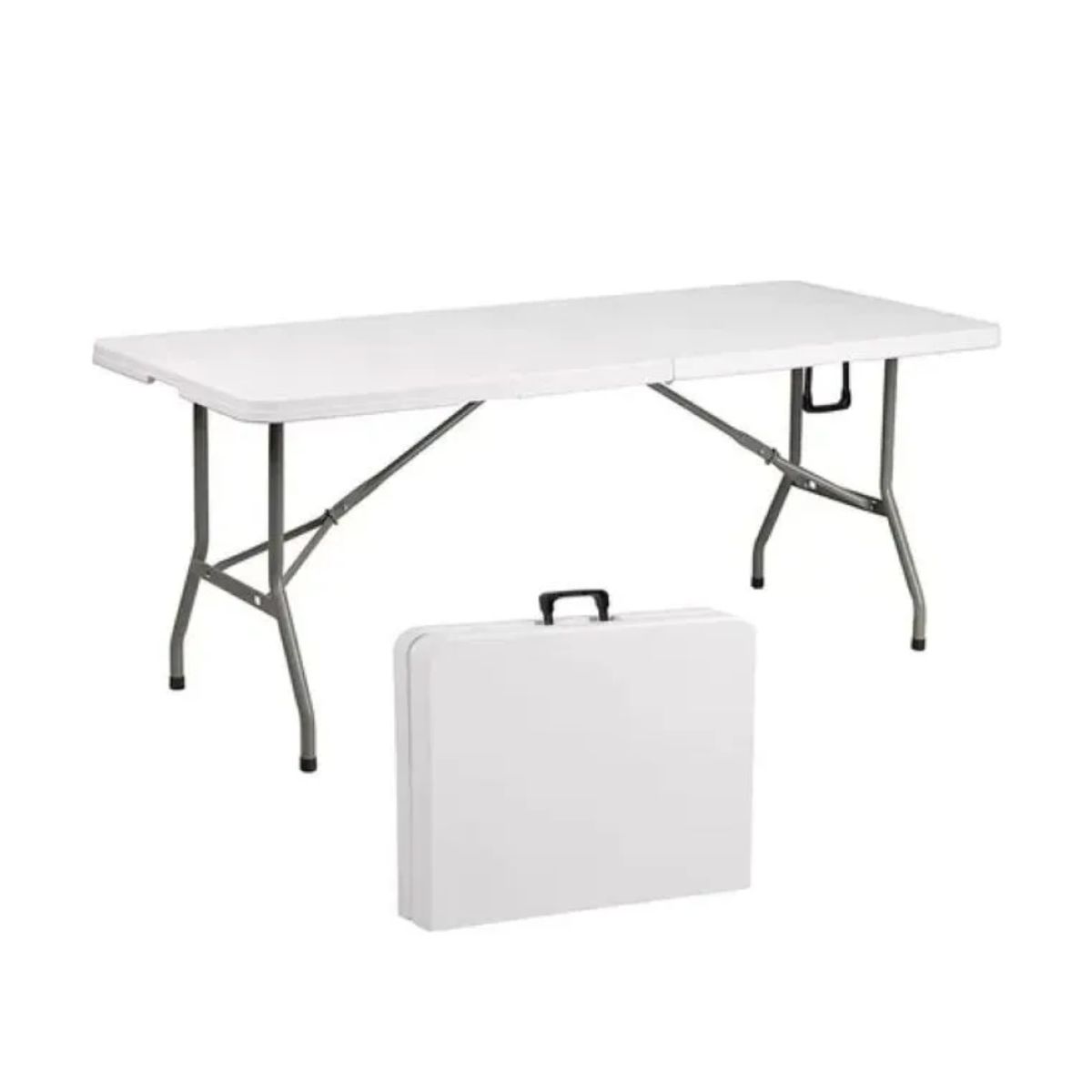 GENERICO - Mesa Plegable 1.8 Mts Tipo Maleta Portatil Camping Jardin