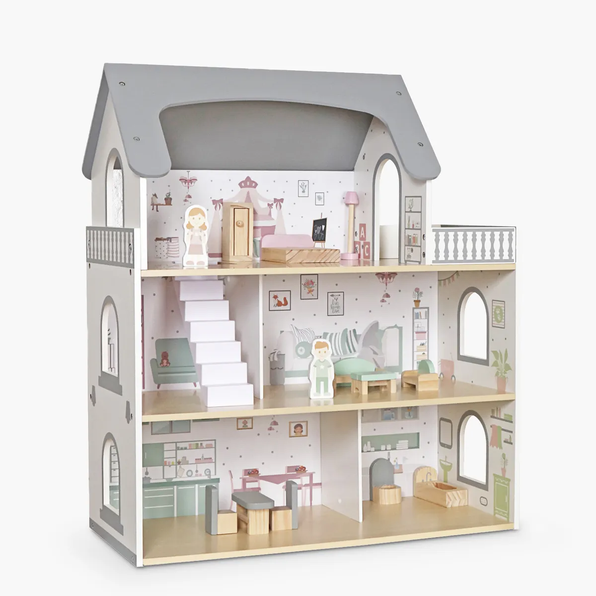 FORM DESIGN - Casita de Muñecas Infantil de Madera Dana Multicolor Form