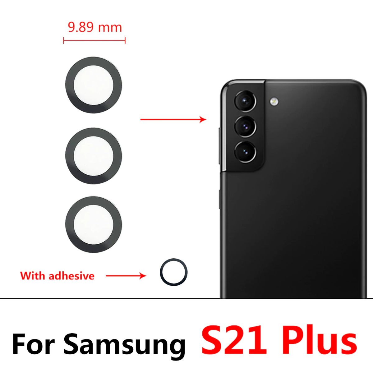 EON - Vidrio De Cámara Trasera Para Samsung S21 Plus