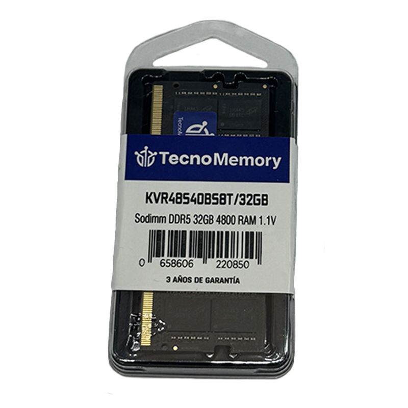 GENERICO - Memoria ram TecnoMemory Sodimm DDR5 32GB 4800Mhz KVR48S40S8T32