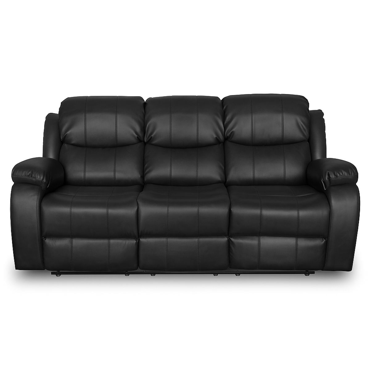 SWEET HOGAR - Sofa berger 3 cuerpos color negro Mate