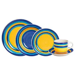HALLEN - Set Vajilla 30 Piezas Ceramica Modelo Toledo