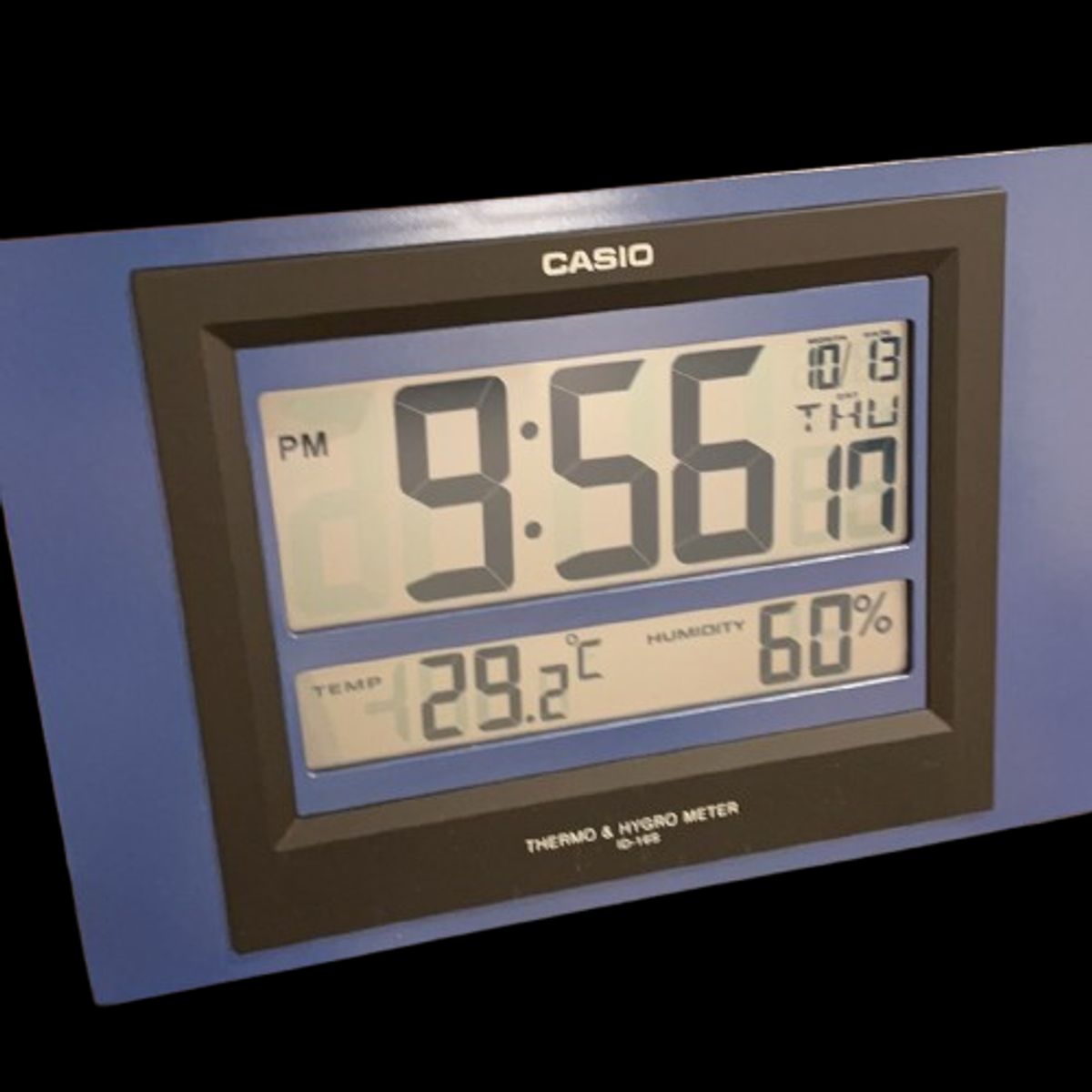 CASIO - RELOJ MURAL CASIO ID16S  termometro humedad hora fecha