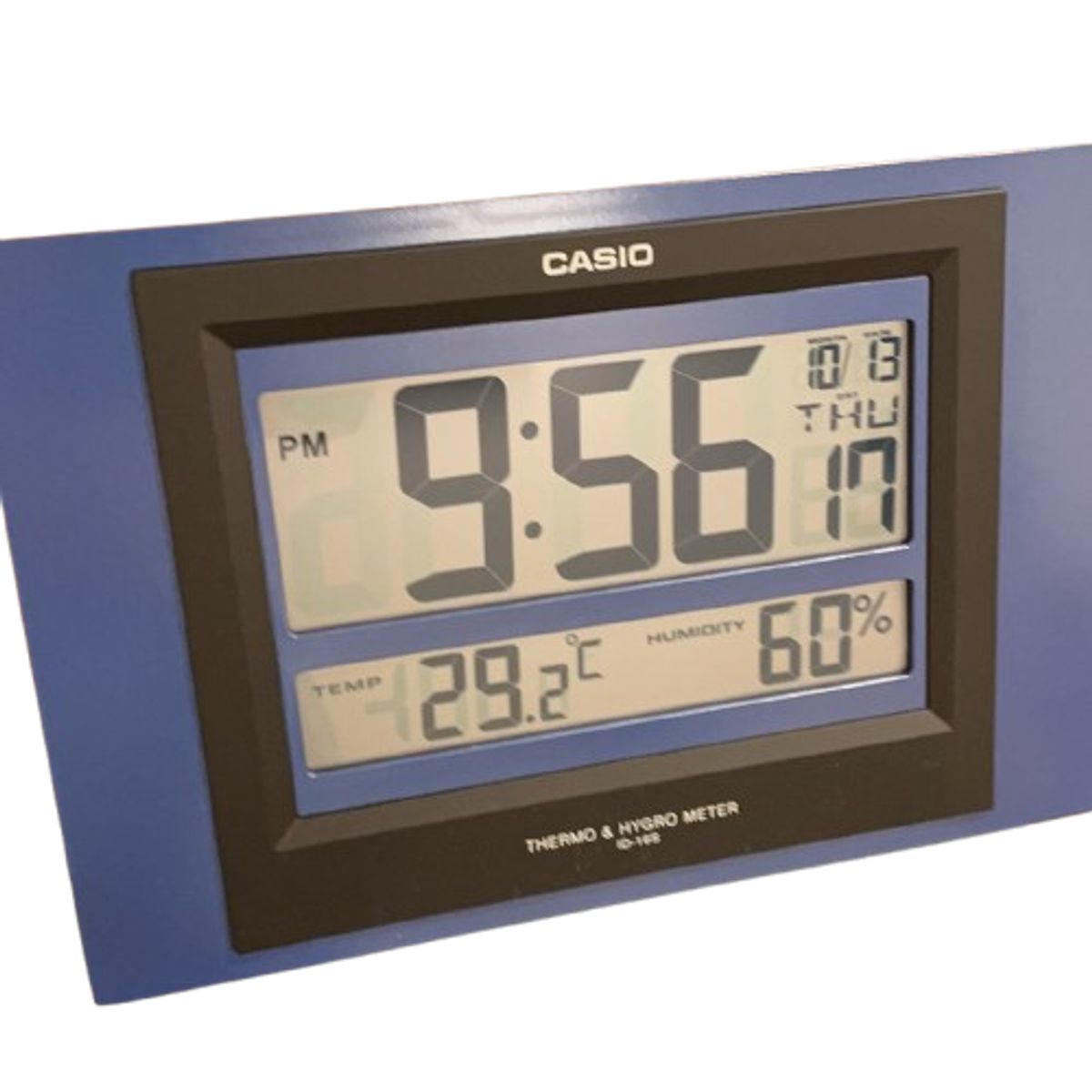 CASIO - RELOJ MURAL CASIO ID16S  termometro humedad hora fecha