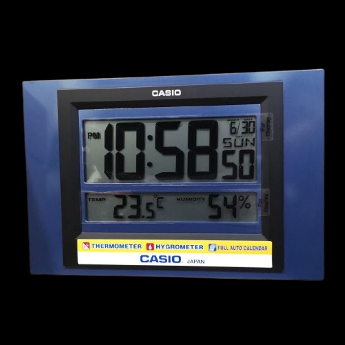 CASIO - RELOJ MURAL CASIO ID16S  termometro humedad hora fecha