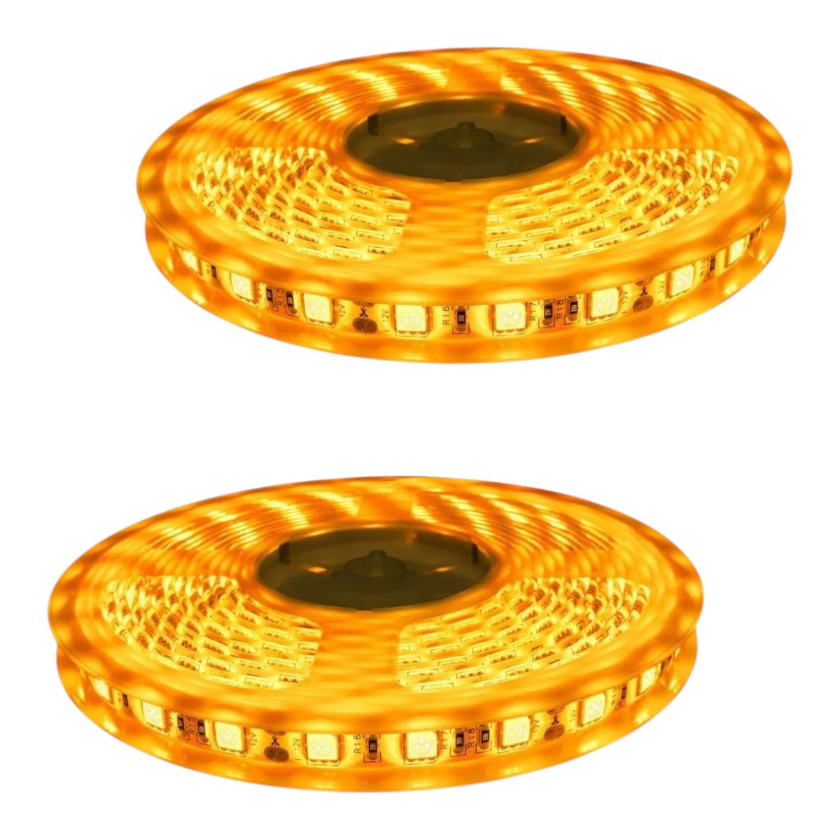 GENERICO - 2 Cintas Led 12V 5050 144W IP65 60Led/m  5mt Amarillo