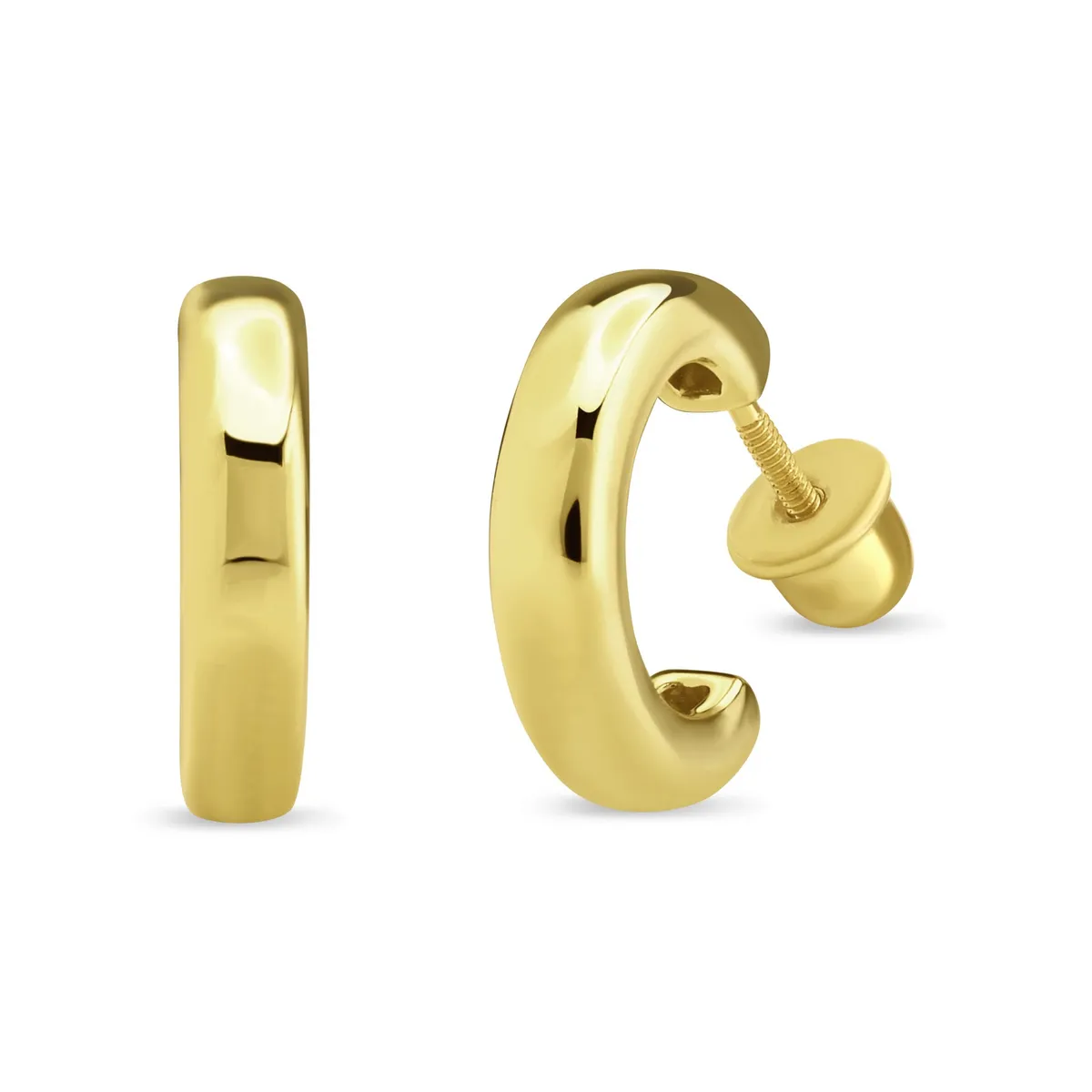 TIANA JOYAS - Argolla de Plata 925 de 15 mm con cierre de Tornillo