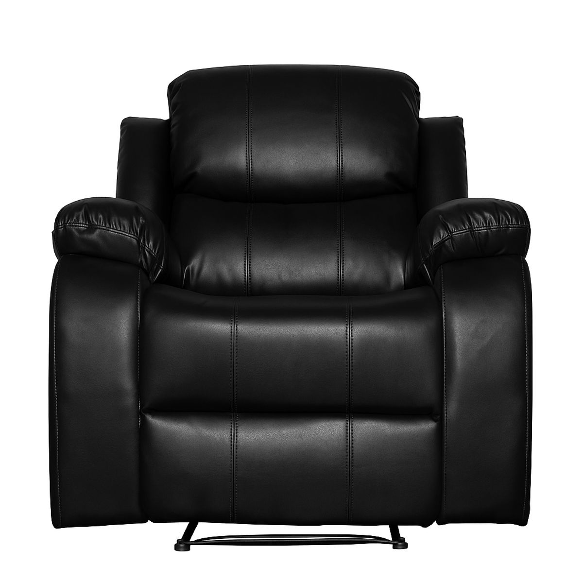 SWEET HOGAR - Sofa Berger 1 cuerpo reclinable color Negro mate