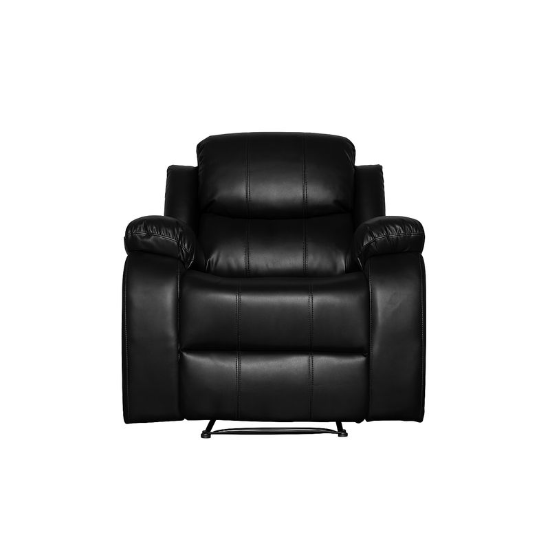 SWEET HOGAR - Sofa Berger 1 cuerpo reclinable color Negro mate