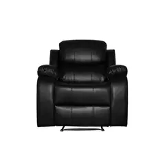 SWEET HOGAR - Sofa Berger 1 cuerpo reclinable color Negro mate