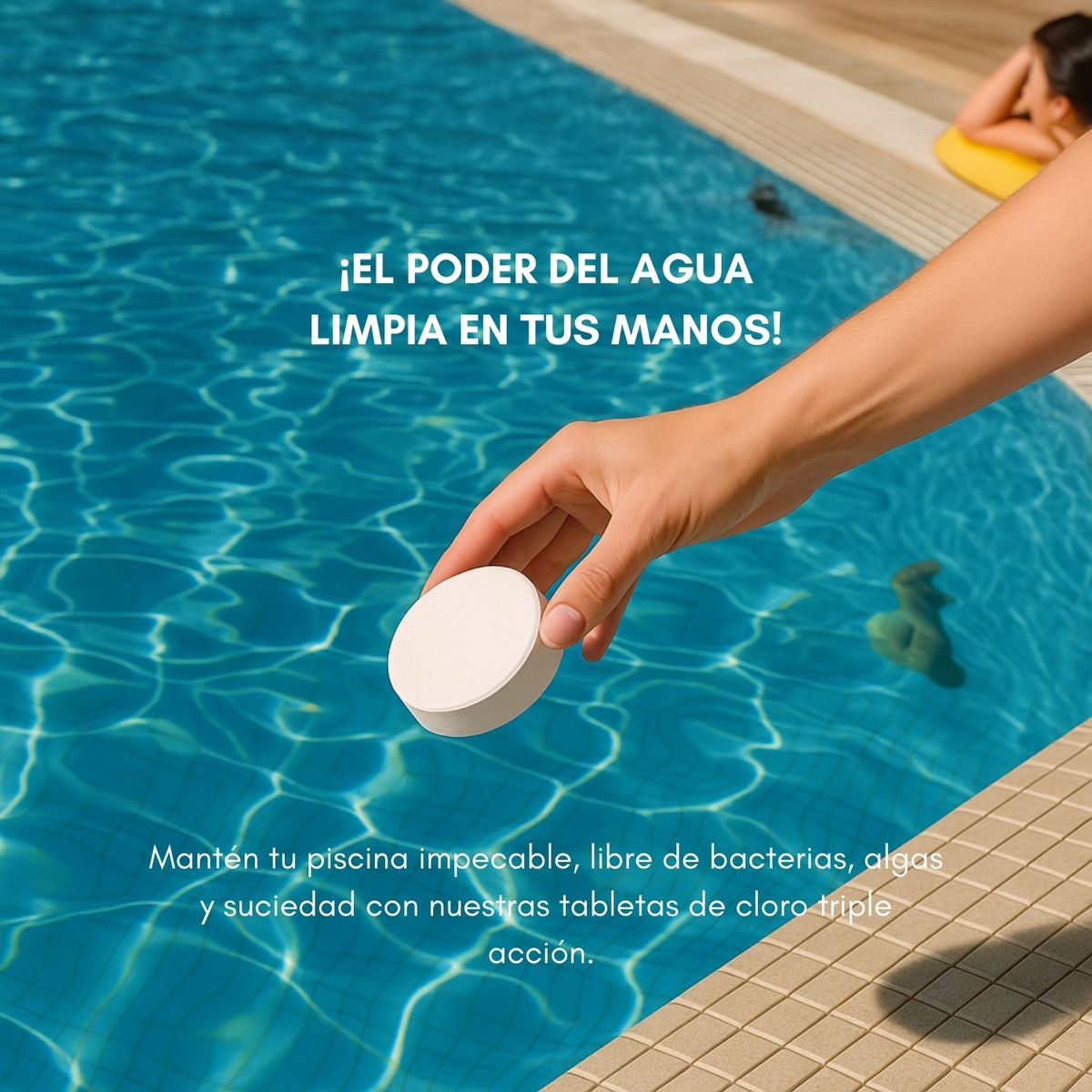 GENERICO - Cloro En Tabletas Para Piscinas 1 Kg Tripleaccion Nobel