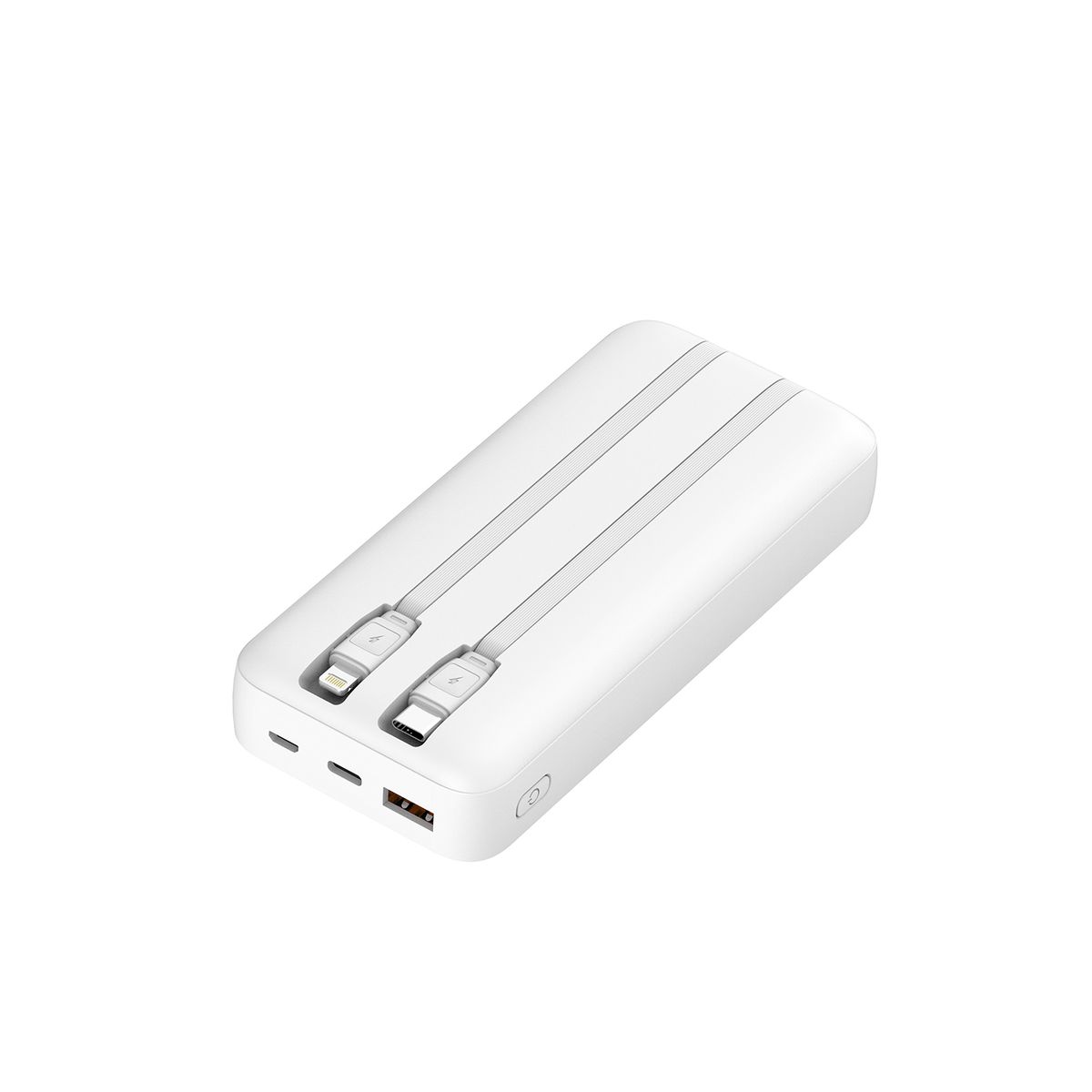TECNOLAB - Power Bank 20000mAh 22.5W + 2 Cables Incluidos Blanco - PS