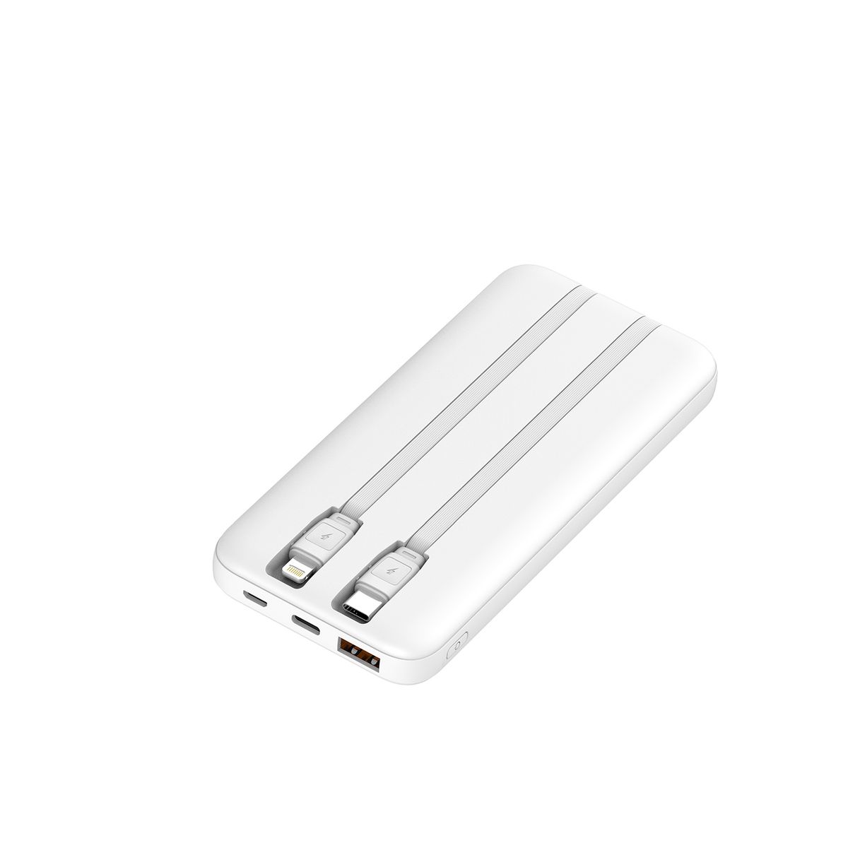 TECNOLAB - Power Bank 10000mAh 22.5W + 2 Cables Incluidos Blanco - PS