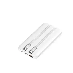 TECNOLAB - Power Bank 10000mAh 22.5W + 2 Cables Incluidos Blanco - PS