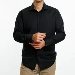 VANDINE - Camisa Negra Etiqueta Roja I25-12 - Negro