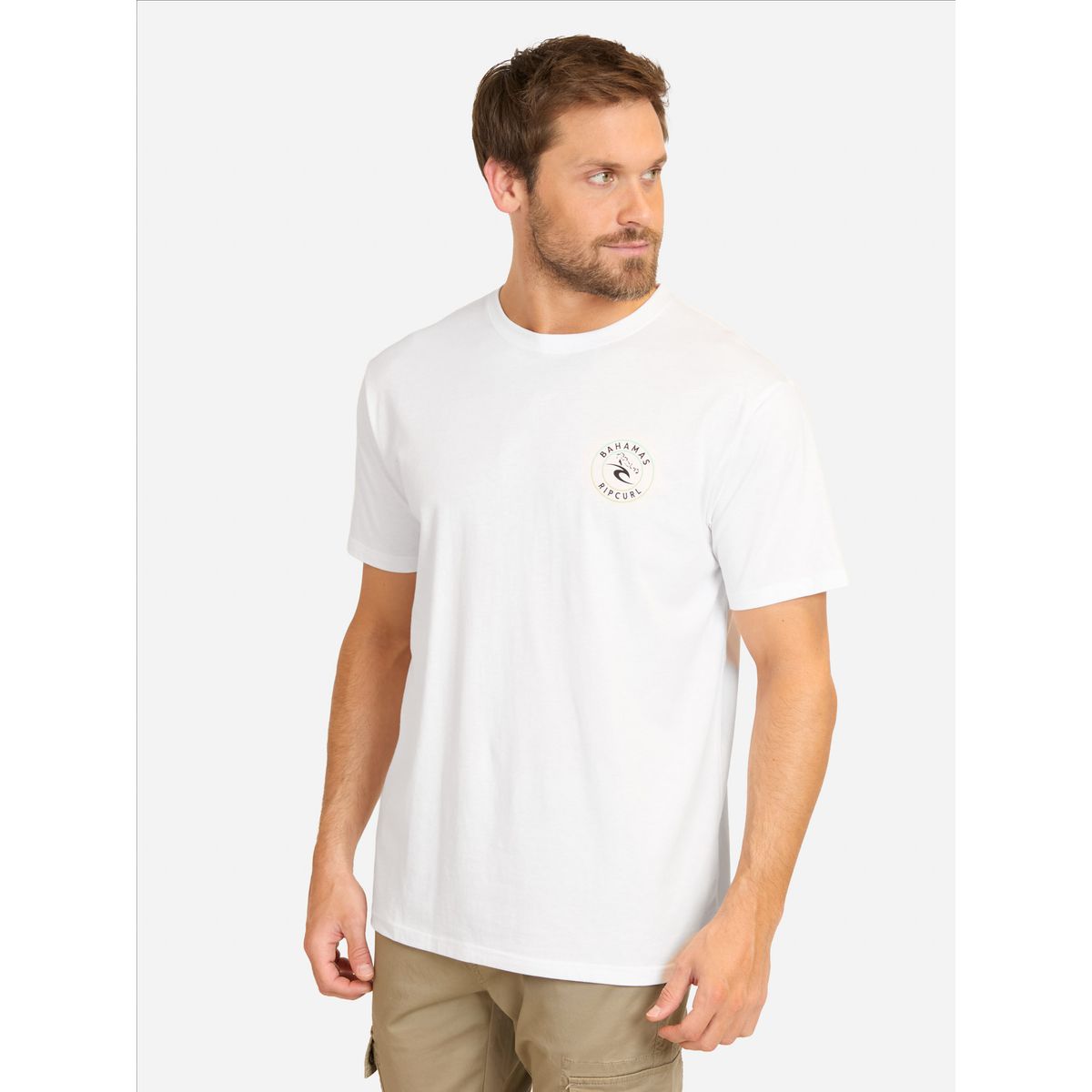 RIP CURL - Polera MC MTE Bahamas Key Blanco Hombre Rip Curl - Blanco