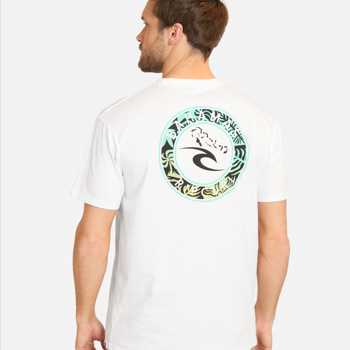 RIP CURL - Polera MC MTE Bahamas Key Blanco Hombre Rip Curl - Blanco