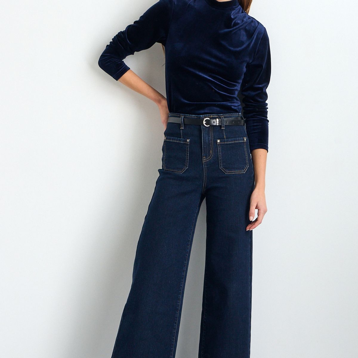 IO - Jeans Crop Mujer Azul Io