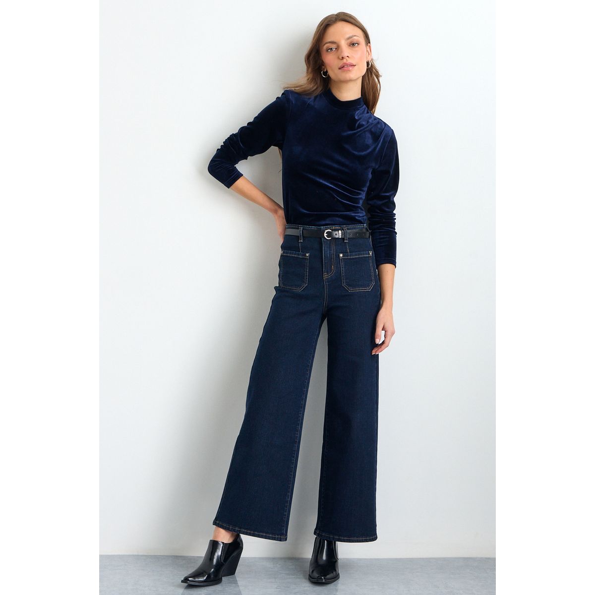 IO - Jeans Crop Mujer Azul Io
