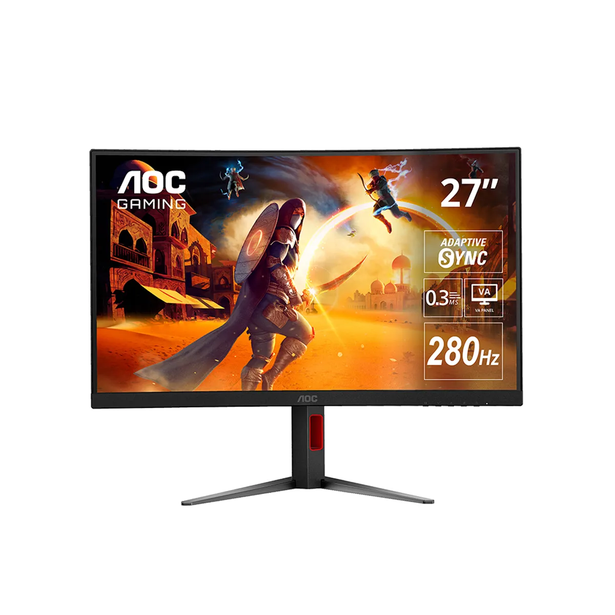AOC - Monitor Gamer Curvo AOC C27G4Z 27” FHD 240 Hz / 280 Hz, 0.3 ms, Adaptive-Sync