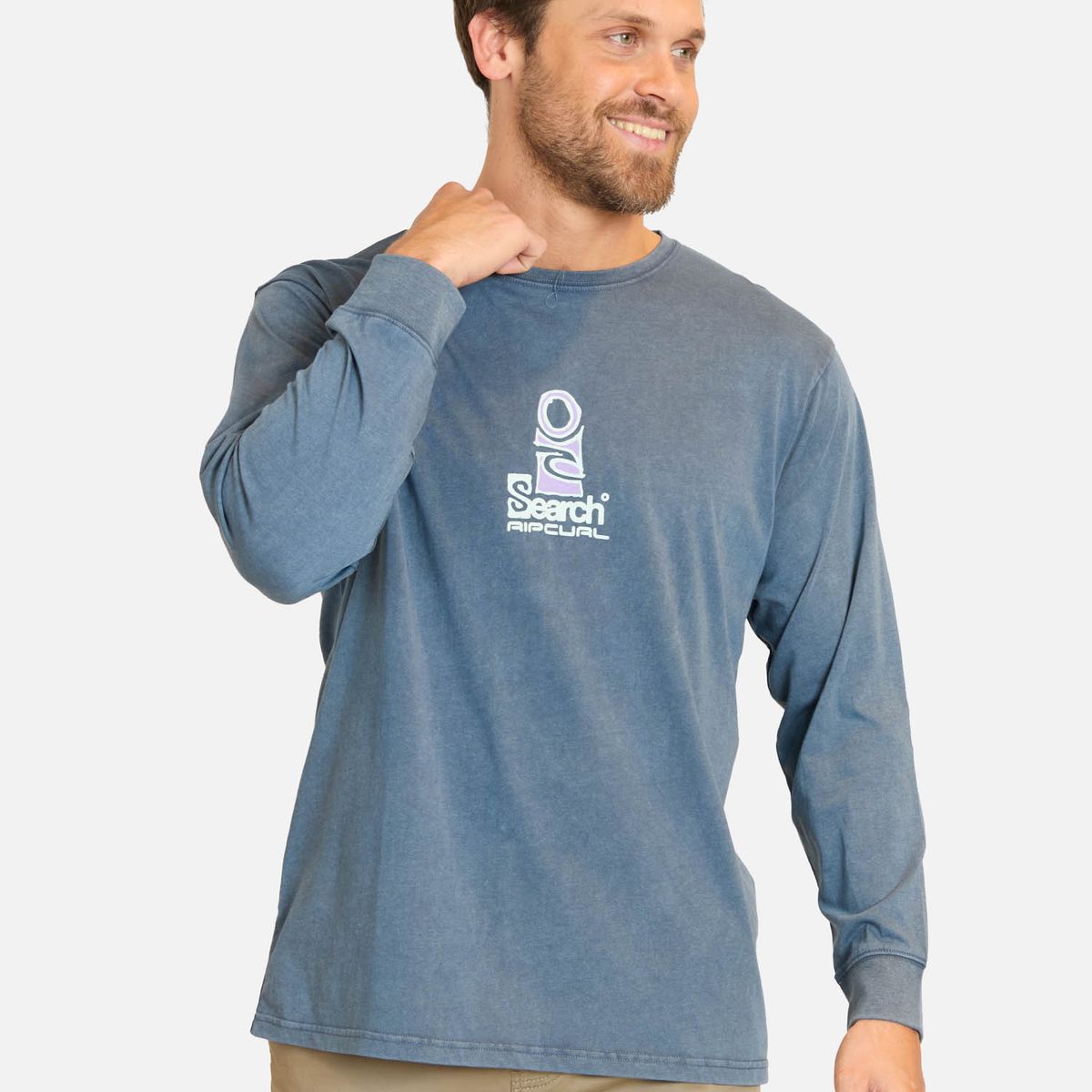 RIP CURL - Polera ML Cove Azul Hombre Rip Curl - Azul