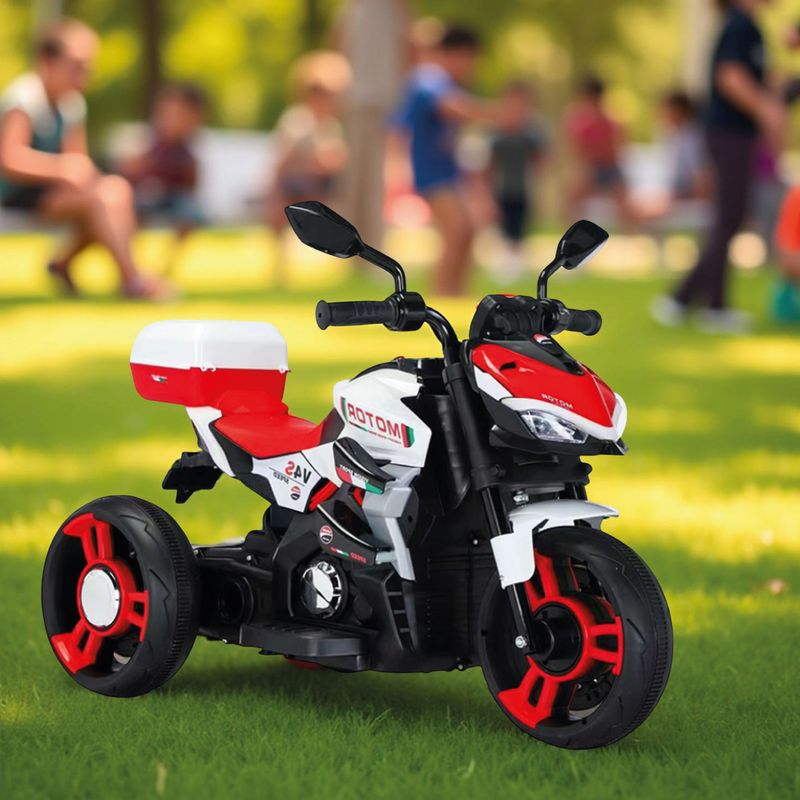 MUNDO ONLINE - Moto Niños Electrica 3 Ruedas Nitro Italy V4 Luz y Sonido Llanta