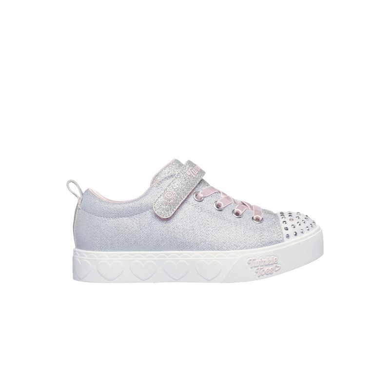 SKECHERS - Zapatillas Niña Heart Steps Gris PK Skechers