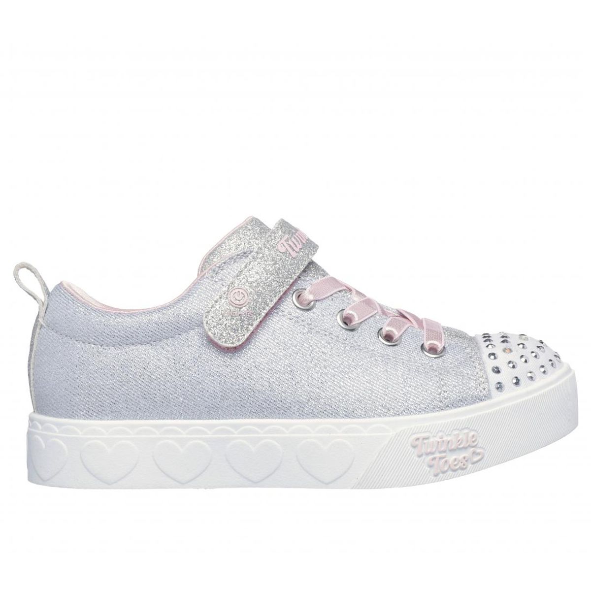 SKECHERS - Zapatillas Niña Heart Steps Gris PK Skechers