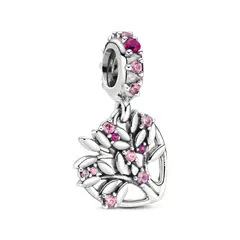 PANDORA - Charm Colgante Árbol Genealógico De Corazón Rosa Mujer