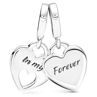 Imagen 2 del producto Charm Colgante Doble Corazón Dividido Mujer