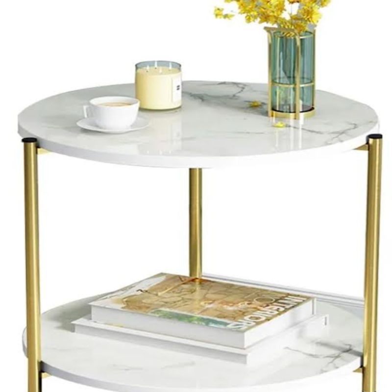 GENERICO - Mesa Auxiliar Decorativa Para Sala Estar Blanc