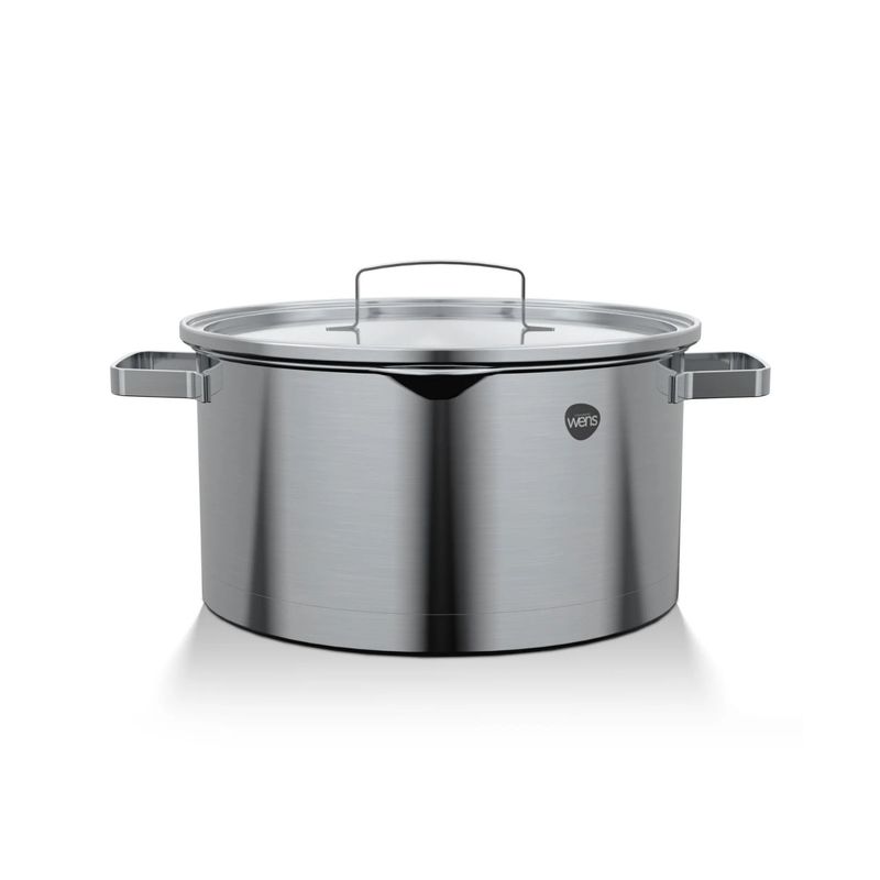 WENS - Cacerola Olla Acero Inoxidable 20cm Con Tapa De 3,3 Litros