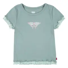 LEVIS - Polera Niña Manga Corta Verde