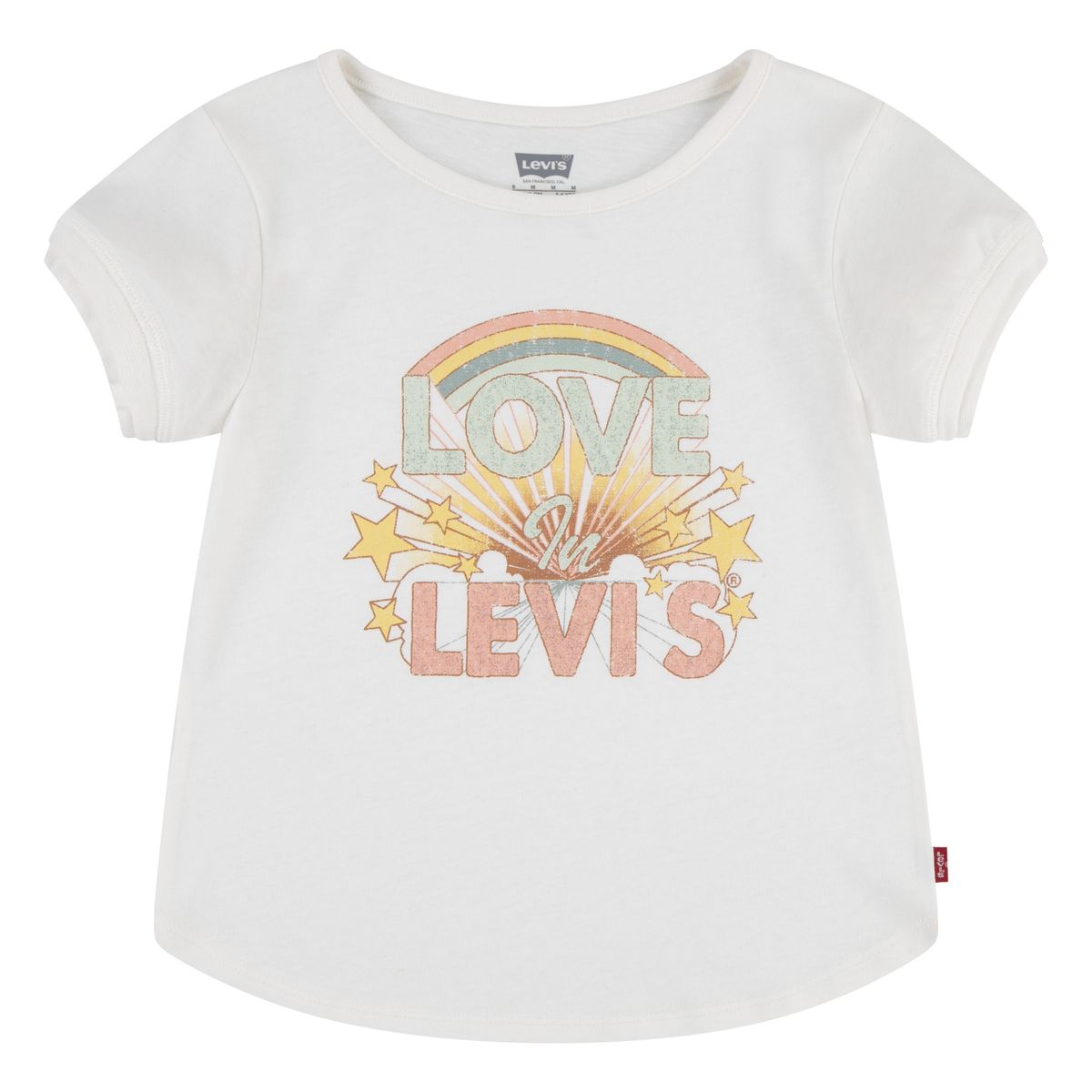 LEVIS - Polera Niña Manga Corta Blanco Levis