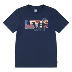 LEVIS - Polera Niño Manga Corta Azul