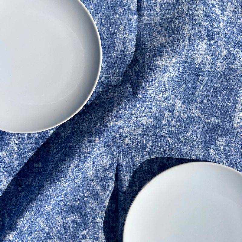 DECO EXPRESS - Camino de Mesa Cancún Liso 160x40 cm – Azul Texturizado