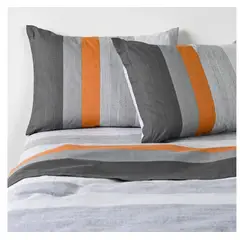 CANNON - Sabanas 2 Plazas AF 144 Hilos FRANJAS GRIS