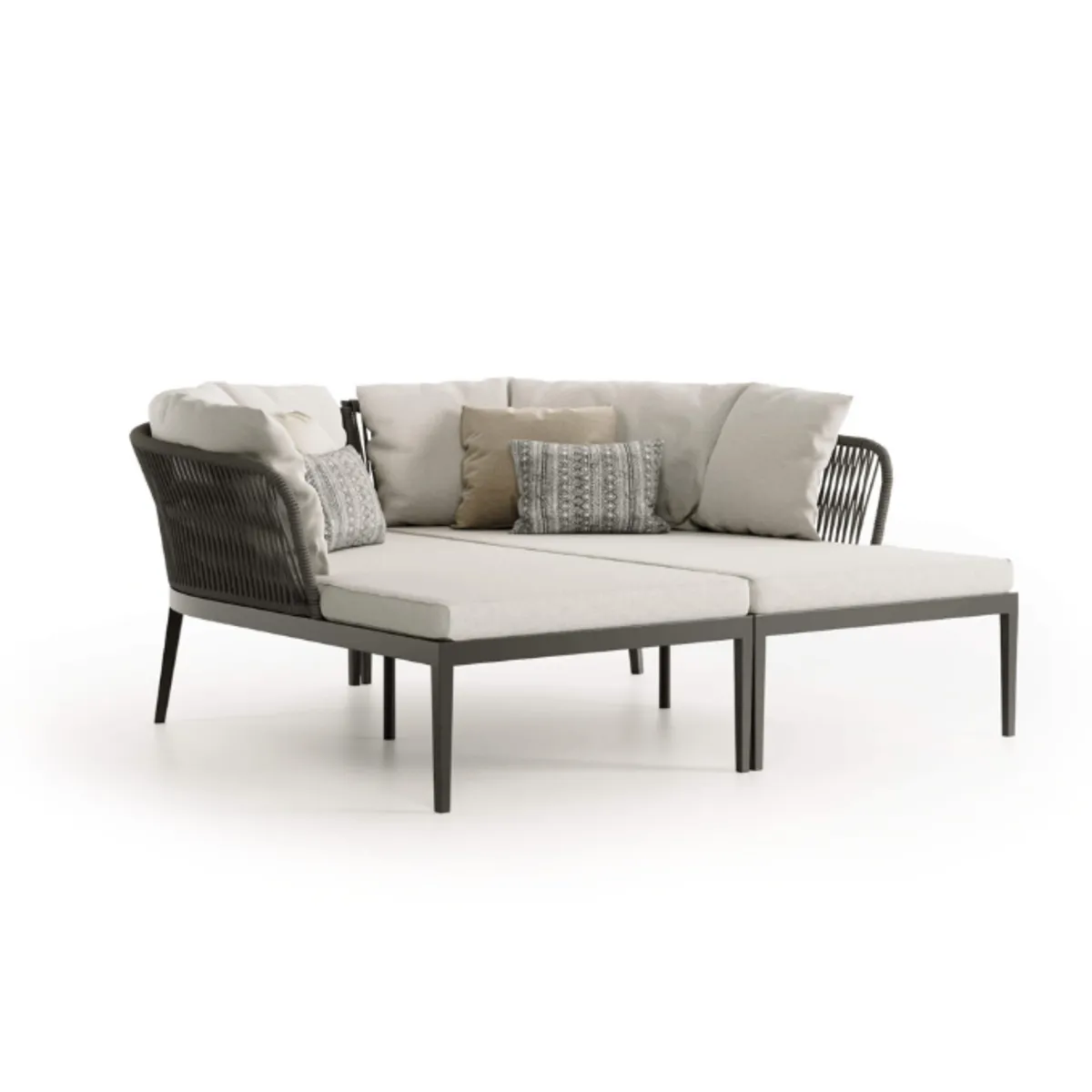 MODRA - Juego Sofá Cama Exterior para Terraza y Jardín.