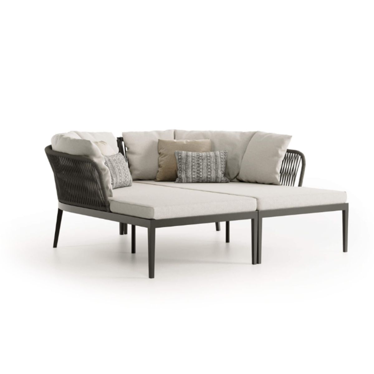 MODRA - Juego Sofá Cama Exterior para Terraza y Jardín.