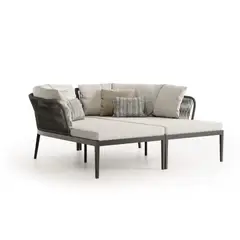 GENERICO - Juego Sofá Cama Exterior para Terraza y Jardín