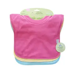 GREEN SPROUTS - Pack 3 Baberos Impermeable Polera Pink