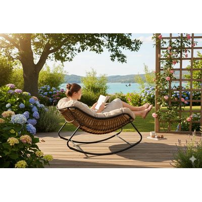 Imagen 2 del producto Sillón Mecedora Canaria Terraza Jardín