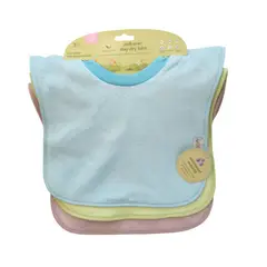 GREEN SPROUTS - Pack 3 Baberos Impermeable Polera Aqua
