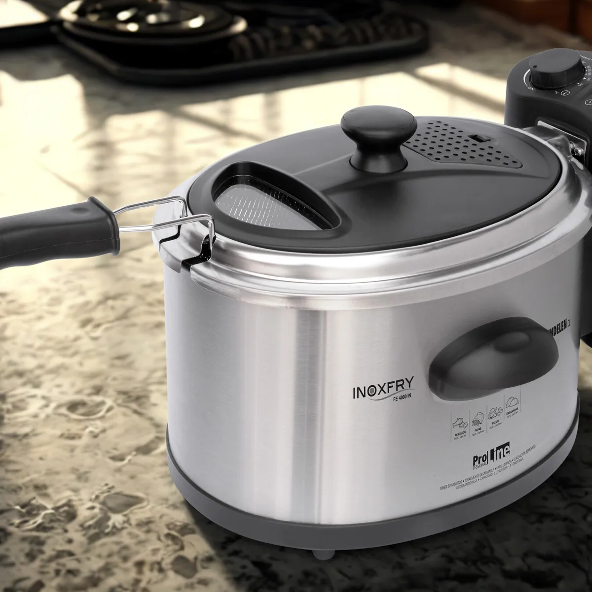 SINDELEN - Freidora Eléctrica InoxFry FE-4000IN