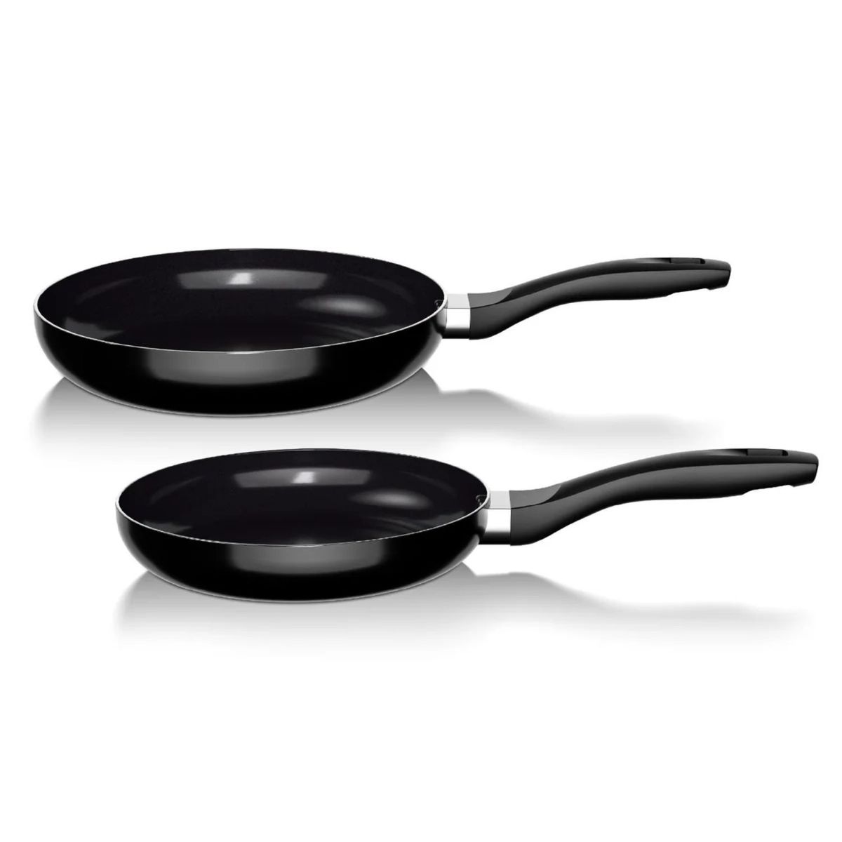 GENERICO - Batería Cocina 15 Piezas Aluminio Antiadherente Negro Wolf