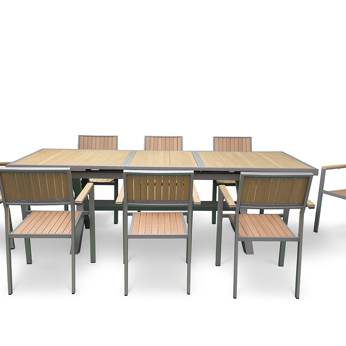 MODRA - Juego de Comedor Exterior Extensible para Jardines y Terrazas