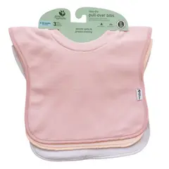 GREEN SPROUTS - Pack 3 Baberos Impermeable Polera Rose