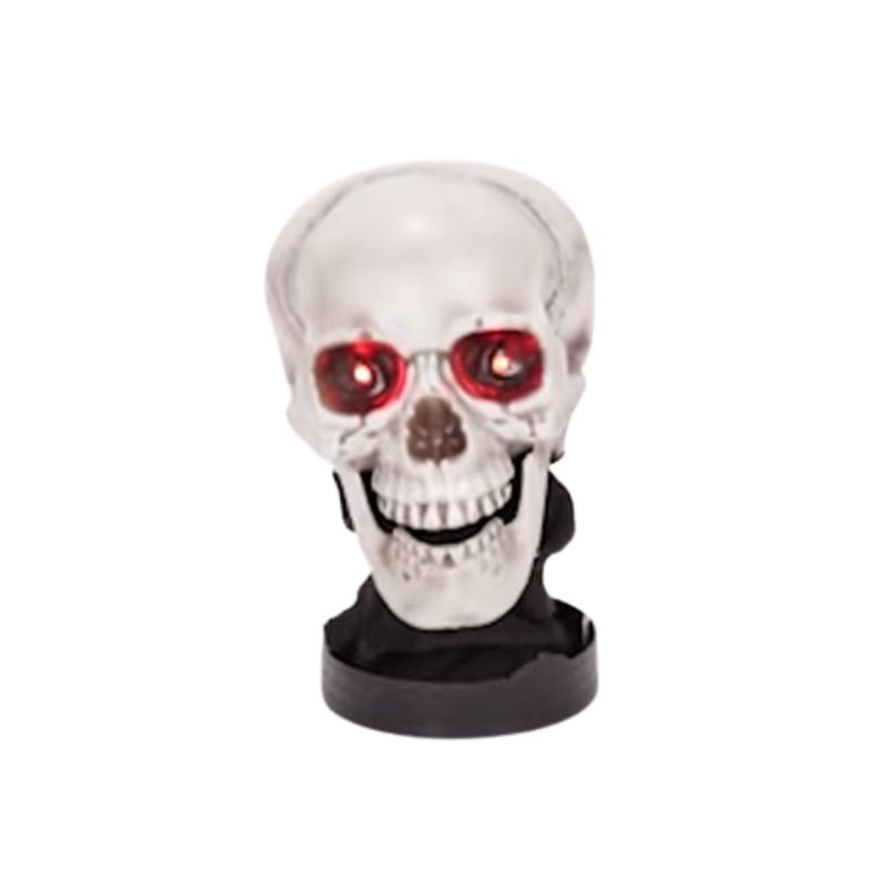 FRANK & MORTIS - Calavera Animada Con Sonido Y Luces Halloween Adorno