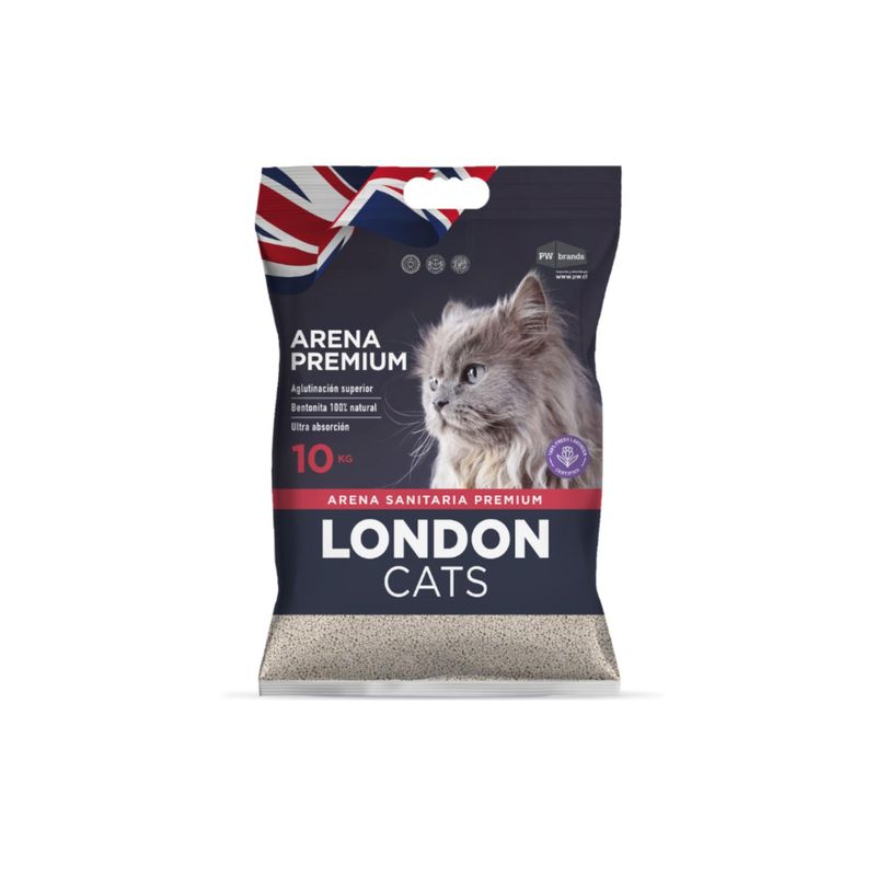 GENERICO - Arena Sanitaria London Cats 10 kg Lavanda para Gatos